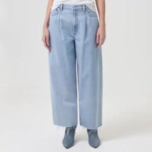 Agolde Dagna baggy wide leg cropped jeans